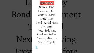 Synonyms  Towards English  Learn English  shorts ytshorts viralshorts [upl. by Pish385]