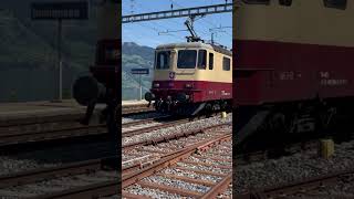 TEE Classics Re 44II und I Ausfahrt aus Immensee mit Prestige Continental Express bahn railway [upl. by Rahcir]