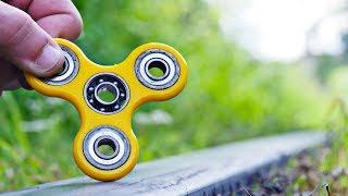 EXPERIMENT Fidget Spinner VS TRAIN [upl. by Aiyt]