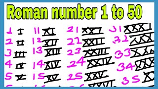 roman number 1 to 50 learn and writing Roman number learn to learn and writing to Roman number 1 to [upl. by Jorgan]