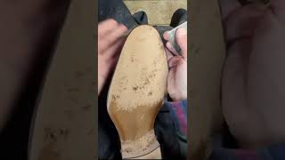 Part 1 shoeshiner shoes leatherrepair repairshoes automobile handmade restoration [upl. by Aidualc]