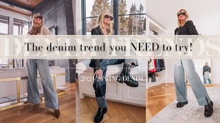 7 Ways To Style 2024’s HOTTEST Denim Trend Transition Your Denim From Winter to Spring [upl. by Okwu]