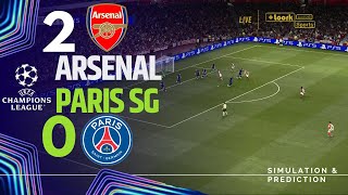 ARSENAL 20 PSG RÉSUMÉ  LIGUE DES CHAMPIONS  UCL  LDC  eFootball Simulation [upl. by Housen971]