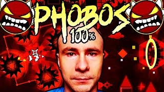 PHOBOS 100 by KrmaL EXTREME DEMON  MY NEW HARDEST LEVEL [upl. by Jeanine241]