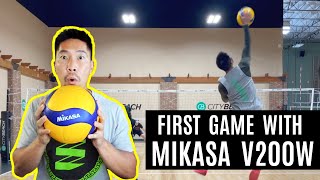 First Game with Mikasa V200W Volleyball [upl. by Leizo315]