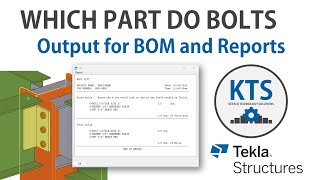 KTS  Bolts on Which Parts in Tekla Structures [upl. by Campagna]