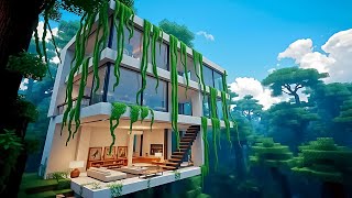 quotModern Jungle Treehouse Build  Minecraft Luxury Treehouse Tutorialquot [upl. by Nylteak]