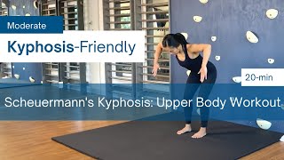 20Min Upper Body Strengthening for KYPHOSIS ScheuermannsStructuralPostural MODERATE level [upl. by Redmond770]