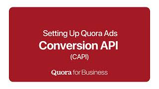 Setting Up Quora Ads Conversion API CAPI [upl. by Larson]