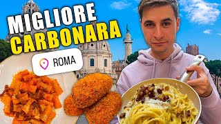 La MIGLIORE CARBONARA di ROMA  Dove mangiare a Roma [upl. by Llennej]