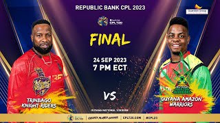 LIVE  Final  Trinbago Knight Riders vs Guyana Amazon Warriors  CPL 2023 [upl. by Philippe]