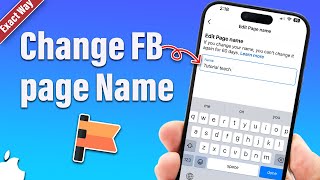 How to change facebook page name on iphone  Full Guide  How To Change Facebook Page Name [upl. by Gamaliel]