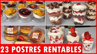 23 POSTRES para VENDER y ganar DINERO desde Casa 💥Crea Un NEGOCIO RENTABLE en este 2023 [upl. by Eimmac511]