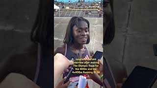 Junelle Bromfield interview after making The Olympic Team for the 400m and the 4x400m Running 5124 [upl. by Maryellen]