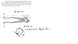 Determine the internal shear force and moment a point C [upl. by Afatsom]