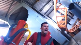 Tornado BOOST MODE on INSANE Spinning Roller Coaster 4K POV  Bakken Denmark No Copyright [upl. by Alliw]