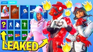 NEW LEAKED Fortnite Skins amp Unlockable Styles Onesie Styles Valentines Event [upl. by Harriot]