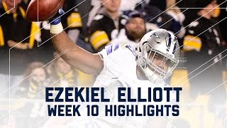 Ezekiel Elliotts Clutch 3TD Game  Cowboys vs Steelers  NFL Week 10 Player Highlights [upl. by Virgel]