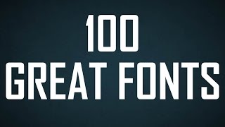 100 Great Fonts [upl. by Aniahs2]