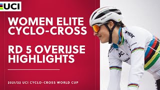 Round 5  Women Elite Highlights  202122 UCI CX World Cup  Overijse [upl. by Yeldoow]