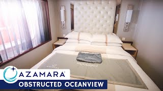 Azamara Onward  Ocean View Stateroom Obstructed Tour amp Review 4K  Azamara Club Cruises [upl. by Dennett]