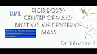 Rigid bodyCenter of MassMotion of Center of Mass  Tamil  Part 1  Dr Subashini J [upl. by Ahsatak]