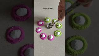 Easy rangoli for beginners shortsfeed easykolam muggulu diwalirangoli asmr ytshorts [upl. by Vale569]