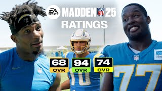 Chargers React To Their Madden 25 Ratings  LA Chargers [upl. by Ama797]