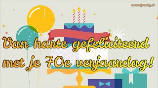 70 JAAR 🎂 Gefeliciteerd met je 70e verjaardag 🎈 FIJNE VERJAARDAG 🎉 naamverjaardag [upl. by Nosyerg103]