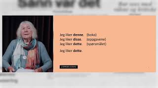 Norsk grammatikk Episode 10 Demonstrativ Bruken av dette [upl. by Aldrich600]