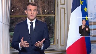 Les voeux dEmmanuel Macron aux Français pour 2019 [upl. by Ardnuaed36]