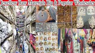 Biggest Jewellery Raw Material Wholesale Market In Kolkata  Oxidised Jarman Silver Raw Material [upl. by Mimajneb]