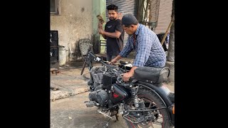 Bullet frame repair 💯 motorcycle ￼ Royal Enfield ￼ frame repair [upl. by Sil793]