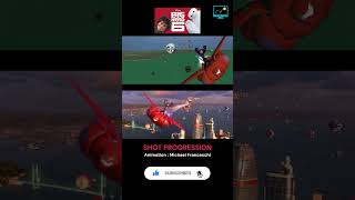 Baymax Takes Flight 🦾🚀 Watch Big Hero 6’s Epic Animation Shot Progression ✨🔥  Michael Franceschi [upl. by Eidda]