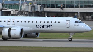 Porter Embraer E195 smooth landing at YVR [upl. by Eiznekcm860]