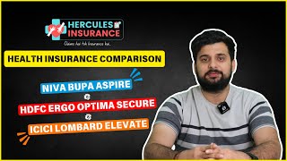 NIVA Aspire Vs HDFC Optima Secure Vs ICICI Lombard Elevate Mega Comparison [upl. by Samul]