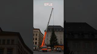 🎄Weihnachtsbaum aufstellen🚒FEUERWEHRKRAN im Einsatz🚨LEIPZIGER MARKTPLATZ🎄 [upl. by Nonnac]