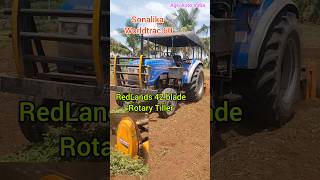 Redlands new launch 42 blade Rotavator performance  Sonalika worldtrac 60 tractor performance [upl. by Wind]