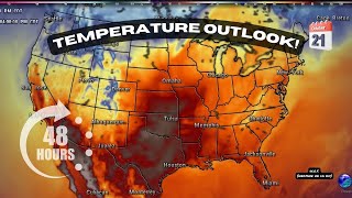 🚨 48Hour Temperature Outlook Well AboveAverage Continues 🌡️ [upl. by Esinrahc]