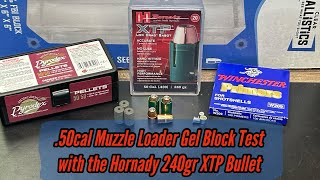 50cal Ballistic Gel Block Testing Hornadys 240gr XTP Sabot Bullets in Clear Ballistics Gel [upl. by Brant]