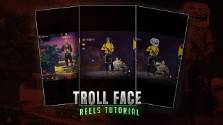 Free Fire Viral Troll Face Video Tutorial  how to edit troll face video  Troll Face Trend Editing [upl. by Atoiganap830]