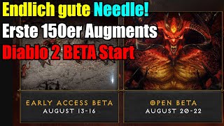 Endlich gute Needle  Erste 150er Augments  Diablo 2 BETA Start [upl. by Rolando]