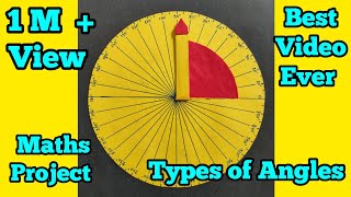 How to make a Mathematics Angle ProjectTypes of Angles Math Working Model Angle Clock [upl. by Lobel251]