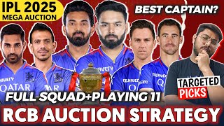 IPL 2025  RCB AUCTION STRATEGY  IPL 2025 RCB SQUAD [upl. by Gen44]