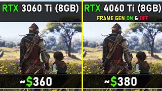 RTX 3060 Ti vs RTX 4060 Ti 8GB  Frame Generation Saves the Day  10 Latest AAA Games Tested [upl. by Atlee]