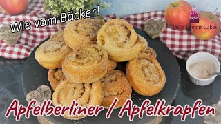 Saftige ApfelberlinerApfelkrapfen wie vom Bäcker Einfach und Mega Lecker🤤 [upl. by Bessy857]