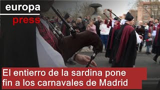 El entierro de la sardina pone fin a los carnavales de Madrid [upl. by Deloria]