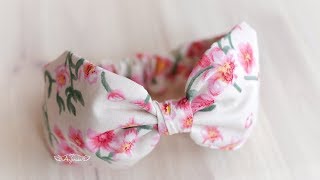 Cotton Bow Headbands for Babies – Fabric Headband Tutorial [upl. by Lynette]