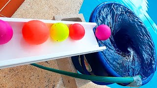 Marble Run Race ASMR Whirlpool  Colorful Pop Tube  Magic Slime Ball [upl. by Atterol]