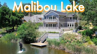 TOURING a 4000000 Hamptons Style Lakefront Mansion in California [upl. by Zaneski]